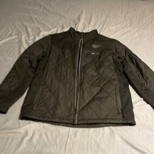 Men's Large M12 12-Volt Lithium-Ion Cordless AXIS Black Heated Quilted Jacket